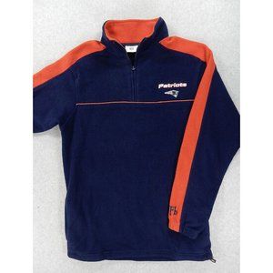New England Patriots Fleece 1/4 Zip Midweight Football Pullover‎ (Mens Large)